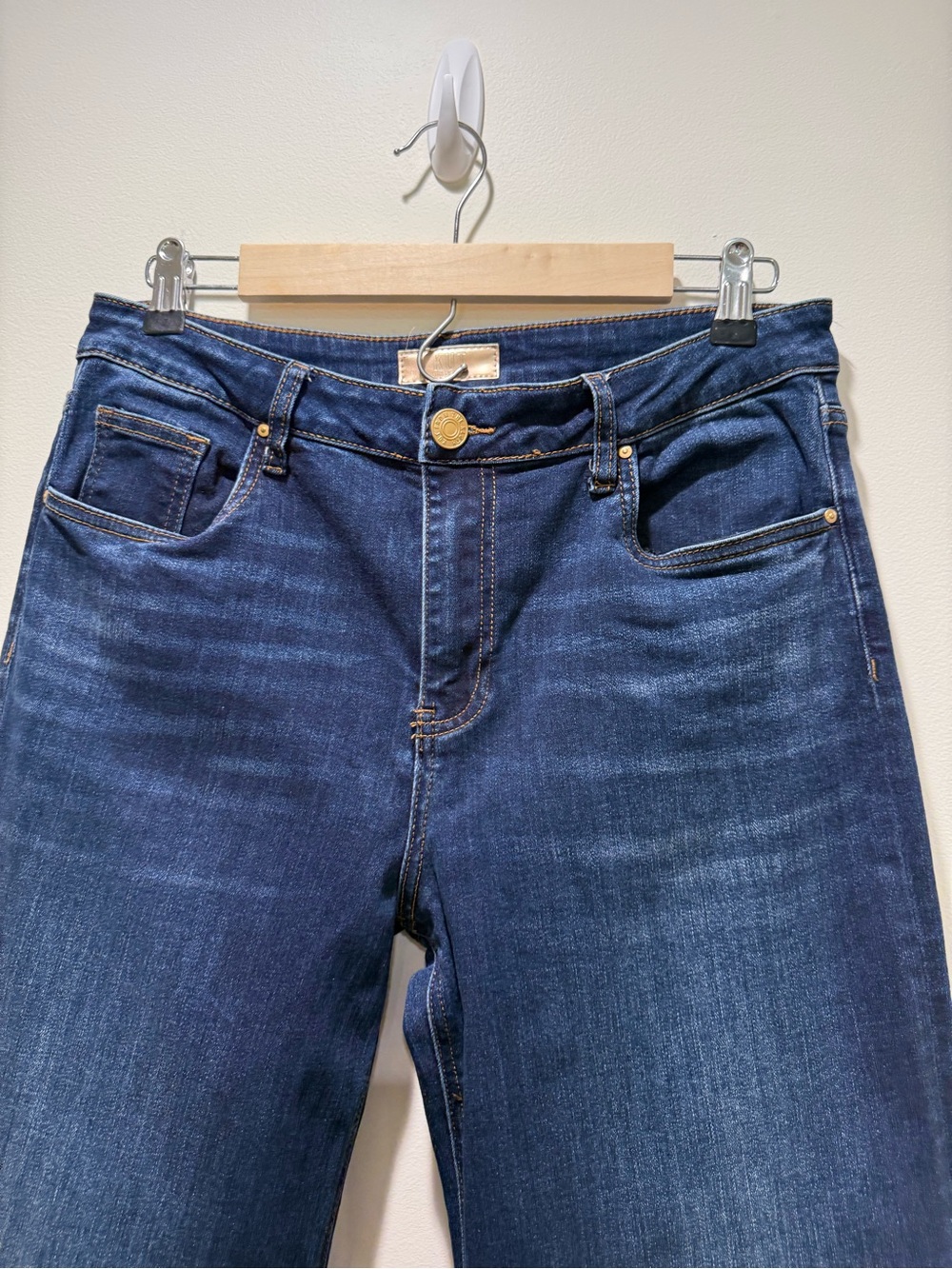 Kut From The Kloth Jean Wide Leg High Rise Dark Wash Jeans Size 8 - Picture 2 of 12